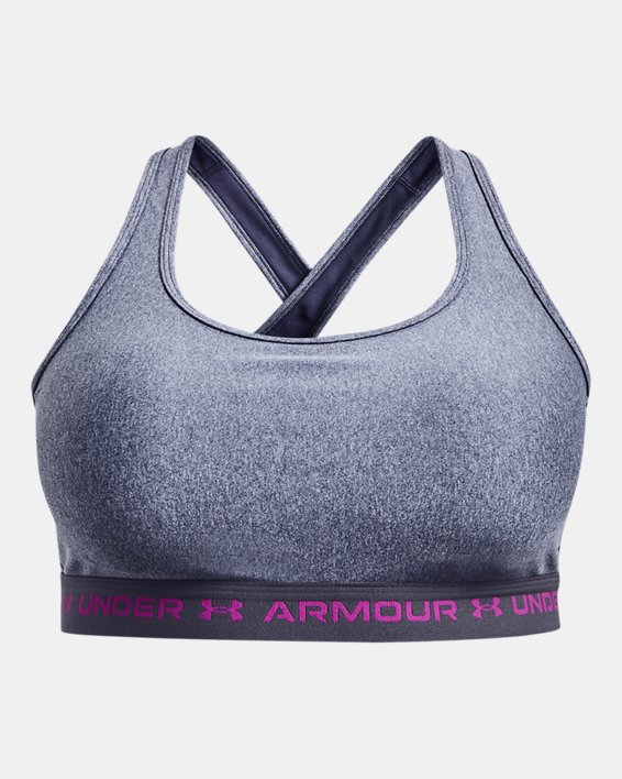 Sostén Deportivo Armour® Mid Crossback Heather para Mujer, Purple, pdpMainDesktop image number 4